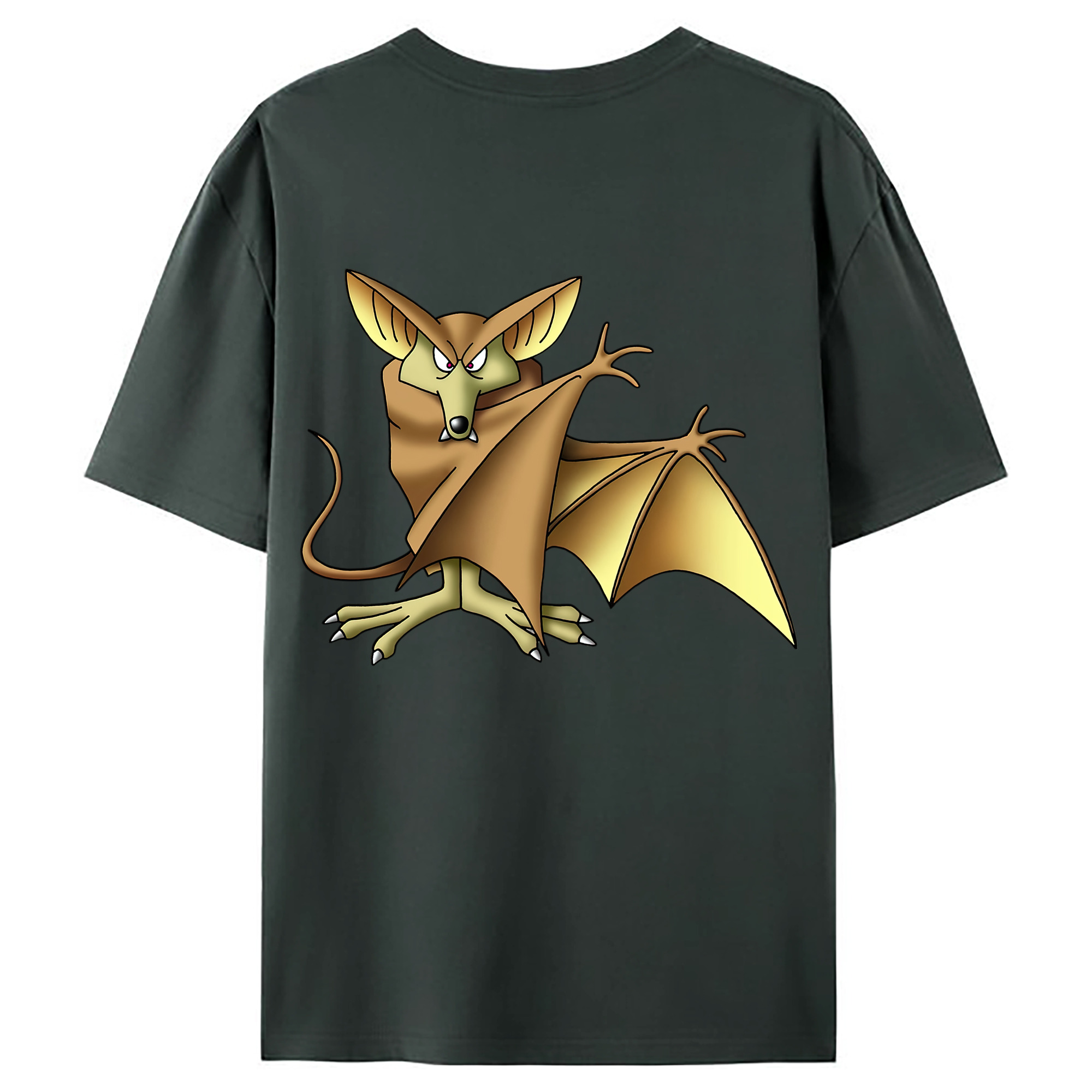 （画像用） ドラゴンクエスト Doragon Kuesuto Dragon Quest 綿100％ メンズ半袖Tシャツ（バックプリント） 通気性